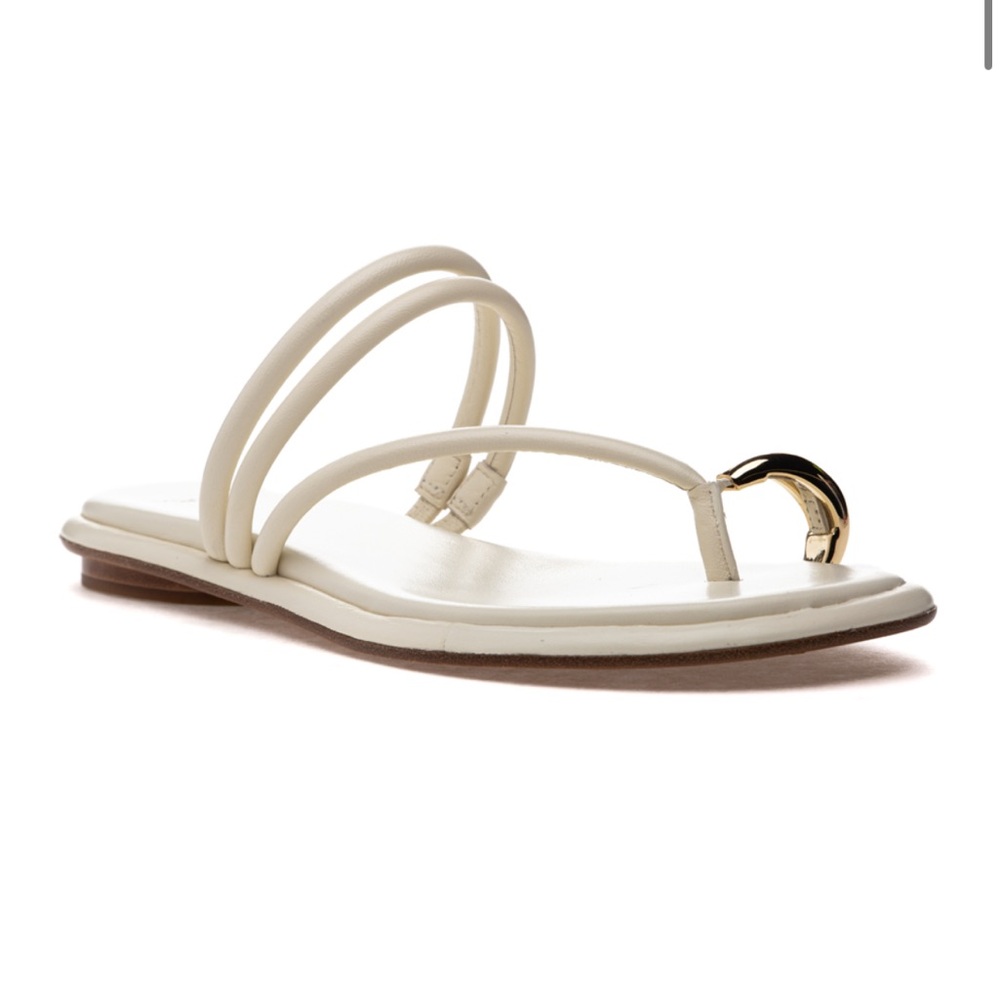 VINCE LUCILA SANDAL MARBLE CREAM LEATHER